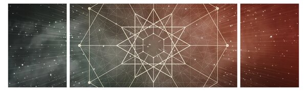Obraz - Vesmírný dodecagram (170x50 cm)