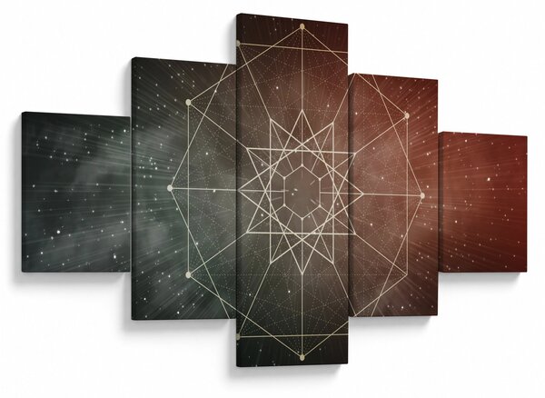 Obraz - Vesmírný dodecagram (125x70 cm)