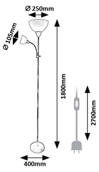 Rabalux ACTION PRO stojací lampa 74109