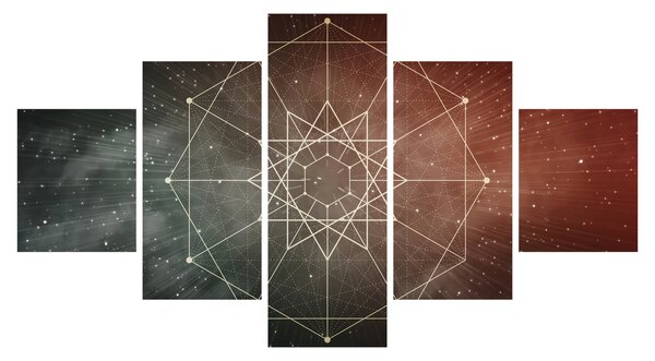 Obraz - Vesmírný dodecagram (125x70 cm)