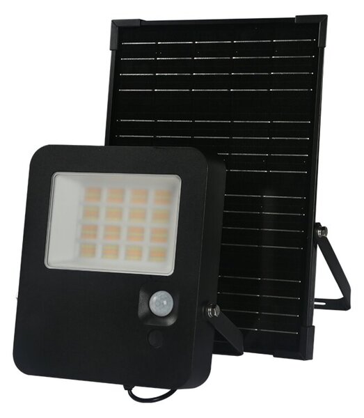 ACA Lighting LED solární reflektor Norel 32W/3CCT/IP65/Li-Fe 6,4V/6Ah, černá barva