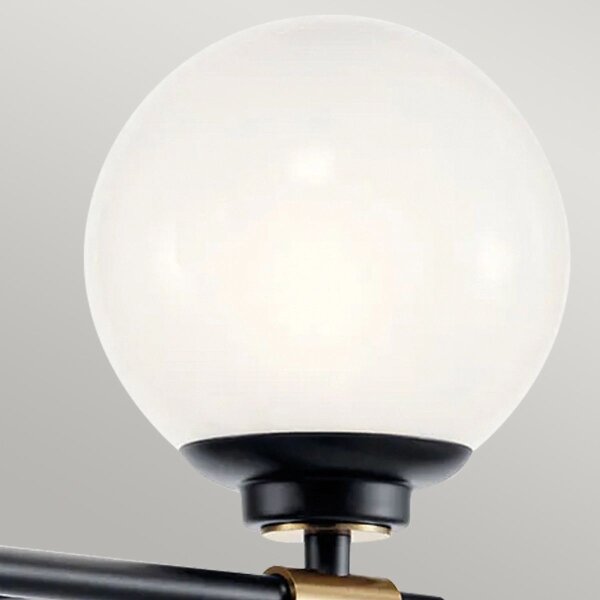 Kichler KL-BENNO2-BK-CPZ-LED Kou. svítidlo BENNO 2xLED/3W/230V černá/zlatá IP44
