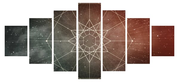 Obraz - Vesmírný dodecagram (210x100 cm)