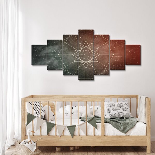 Obraz - Vesmírný dodecagram (210x100 cm)