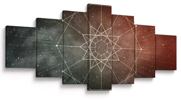 Obraz - Vesmírný dodecagram (210x100 cm)