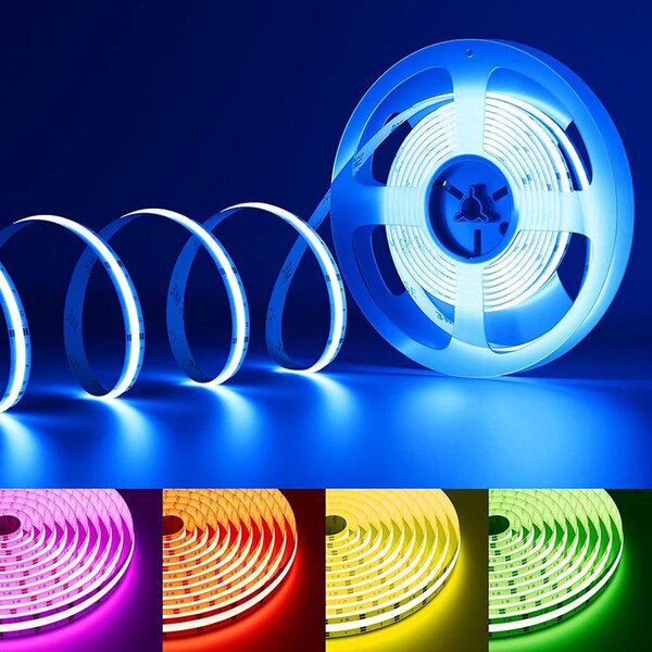 SOLIGHT LED SMD RGB pásek 3m, sada s adpatérem, dálkové ovládání, 10W/m, multicolor