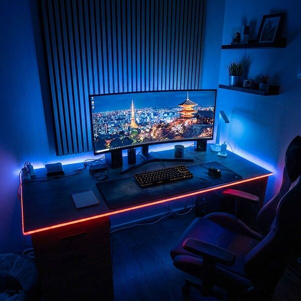 SOLIGHT LED SMD RGB pásek 3m, sada s adpatérem, dálkové ovládání, 10W/m, multicolor