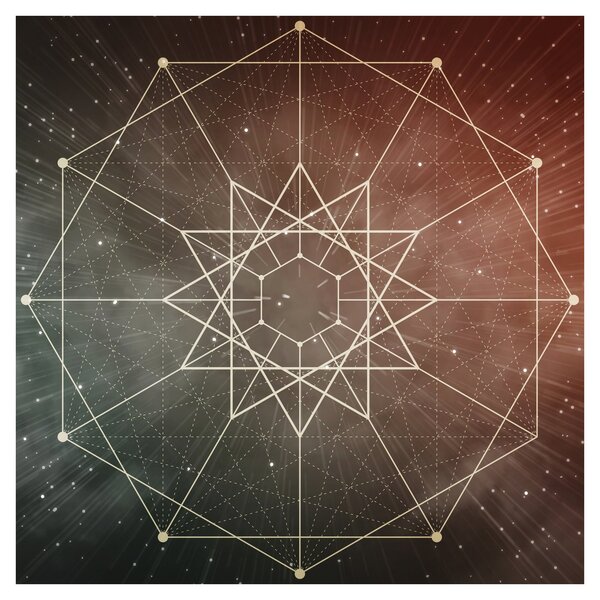 Obraz - Vesmírný dodecagram (30x30 cm)