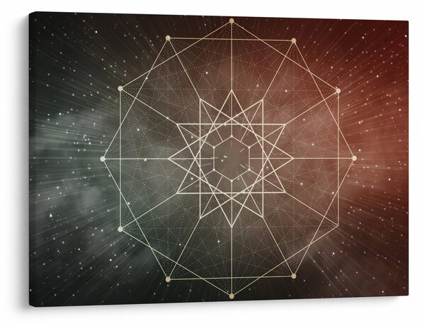 Obraz - Vesmírný dodecagram (70x50 cm)