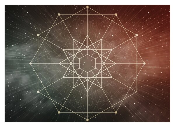 Obraz - Vesmírný dodecagram (70x50 cm)