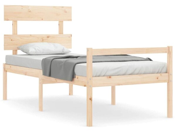 Postel s čelem pro seniory Single masivní dřevo 3195316
