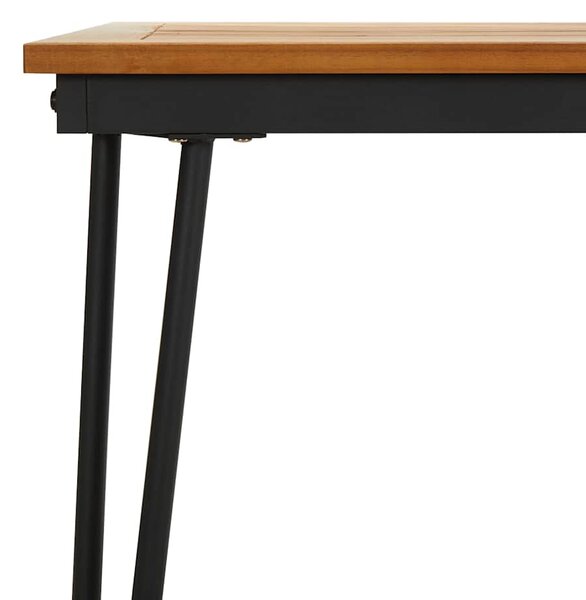 Zahradní stůl s nohami typu hairpin 140x80x75 cm masivní akácie 319519