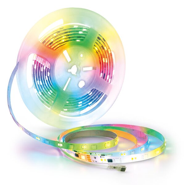SOLIGHT LED světelný pás RGB + 3CCT, 5m, sada s adaptérem a dálk. ovladačem, 5W/m, IP65