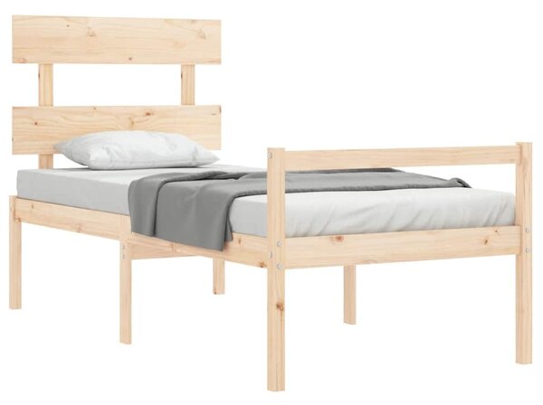 Postel s čelem pro seniory Single masivní dřevo 3195316