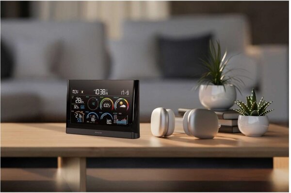 Sencor - Profesionální meteostanice s LCD displejem a budíkem 5V/3xAAA + 3xAA