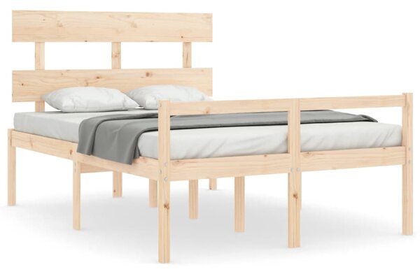 Postel s čelem pro seniory Small Double masivní dřevo 3195321