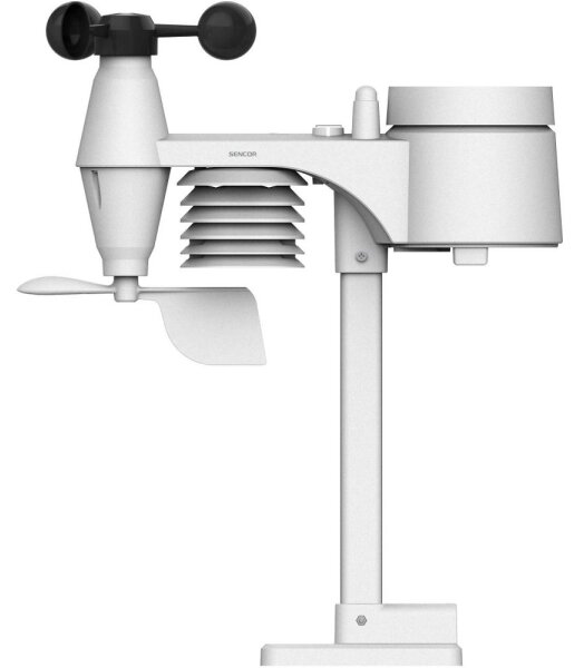 Sencor - Profesionální meteostanice s LCD displejem a budíkem 5V/3xAAA + 3xAA