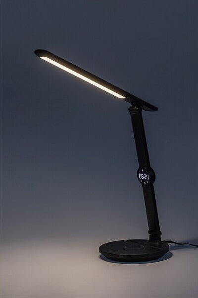 Rabalux ISAK LED Stmívatelná dotyková stolní lampa s displejem LED/9W/230V 3000/4000/6500K