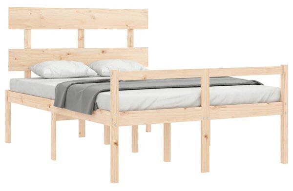 Postel s čelem pro seniory Small Double masivní dřevo 3195321