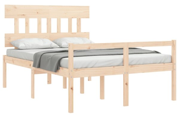 Postel s čelem pro seniory Small Double masivní dřevo 3195386