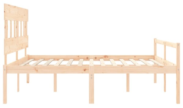 Postel s čelem pro seniory 200x200 cm masivní dřevo 3195436
