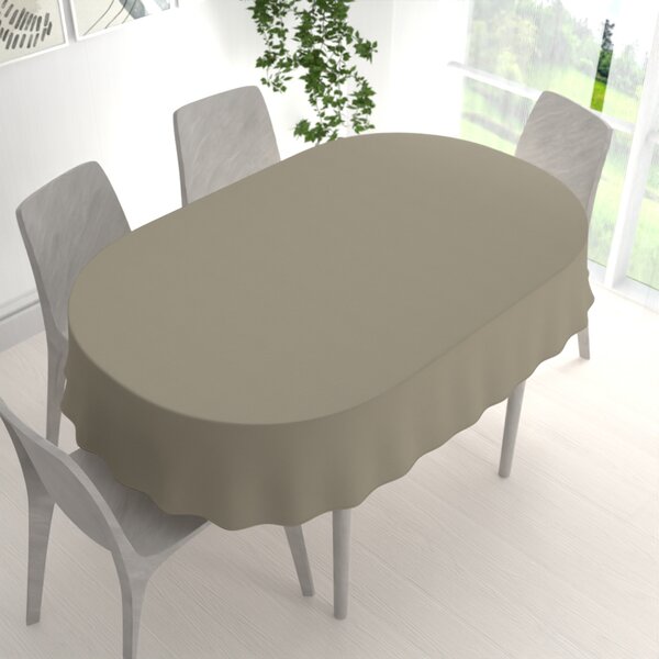 Biante Oválný bavlněný saténový ubrus ST-021 Latte 50x100 cm