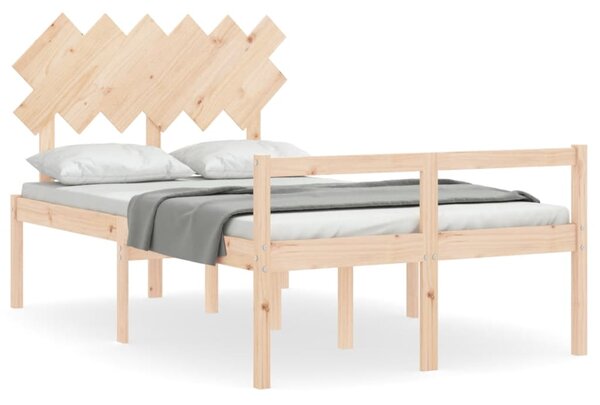 Postel s čelem pro seniory Small Double masivní dřevo 3195516
