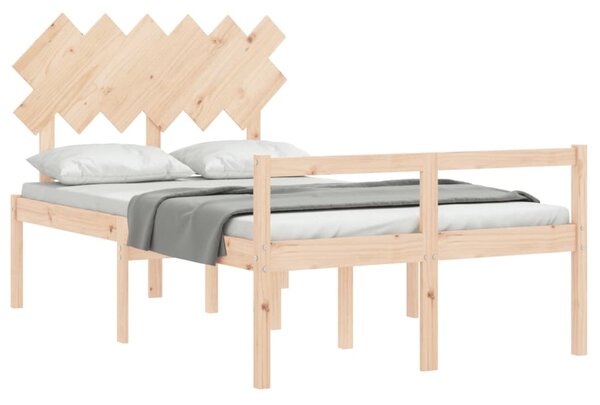 Postel s čelem pro seniory Small Double masivní dřevo 3195516