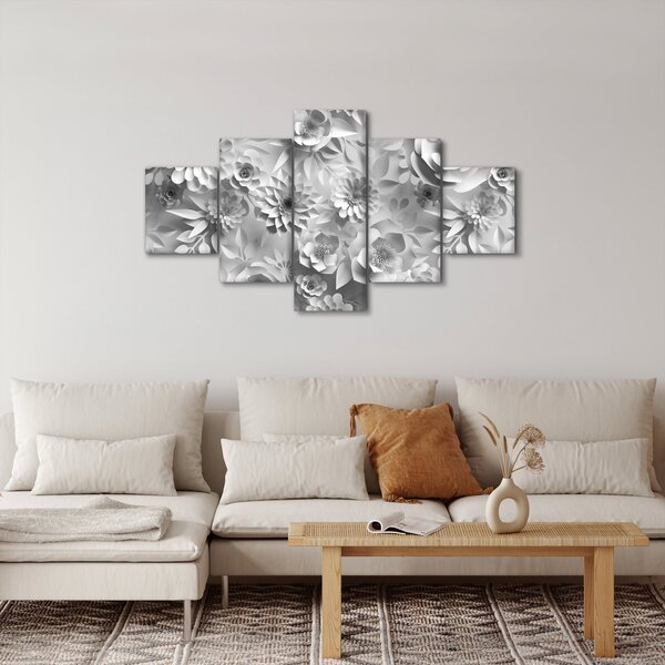 Obraz - Bílé květiny (125x70 cm)