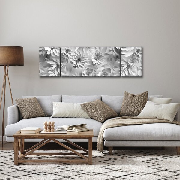 Obraz - Bílé květiny (170x50 cm)