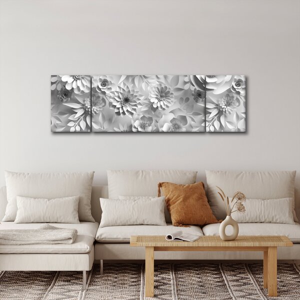 Obraz - Bílé květiny (170x50 cm)