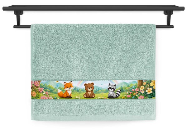 Ručník Veba RUJANA tisk Lesní parta pistáciová Velikost: 30x50 cm