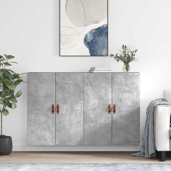 Nástěnné skříňky 2 ks betonově šedé 69,5 x 34 x 90 cm 3195599