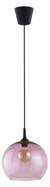 TK LIGHTING Lustr - CUBUS 4443, ⌀ 20 cm, 230V/15W/1xE27, růžová/černá