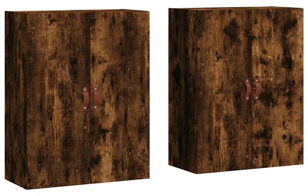Nástěnné skříňky 2 ks kouřový dub 69,5 x 34 x 90 cm 3195600