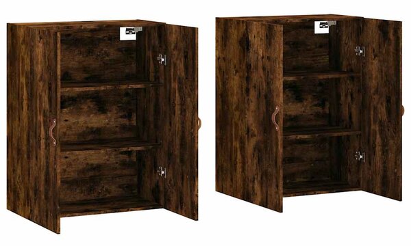 Nástěnné skříňky 2 ks kouřový dub 69,5 x 34 x 90 cm 3195600