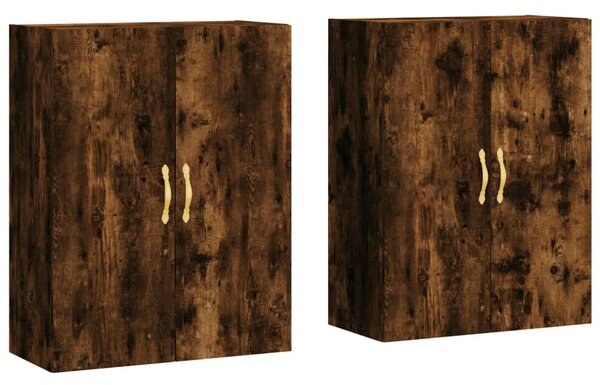 Nástěnné skříňky 2 ks kouřový dub 69,5 x 34 x 90 cm 3195608