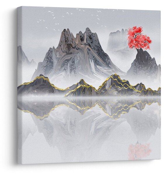Obraz - Hory v mlze (30x30 cm)