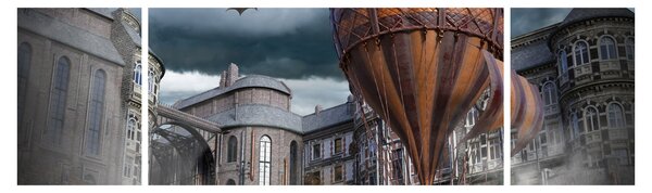 Obraz - Surrealistická krajina (170x50 cm)