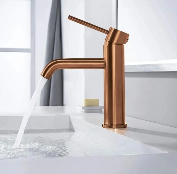 REA-B1112 - Umyvadlová baterie LUNGO 16,5 cm kartáčovaná měď