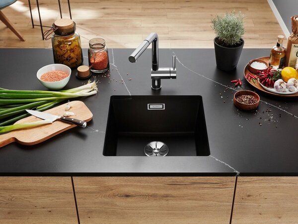 Blanco Subline 400-U, silgranitový dřez pod pracovní desku 400x400x190 mm, 1-komorový, antracitová, BLA-523422