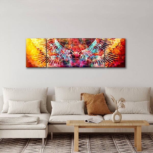 Obraz - Merkaba s křídly, abstrakce (170x50 cm)