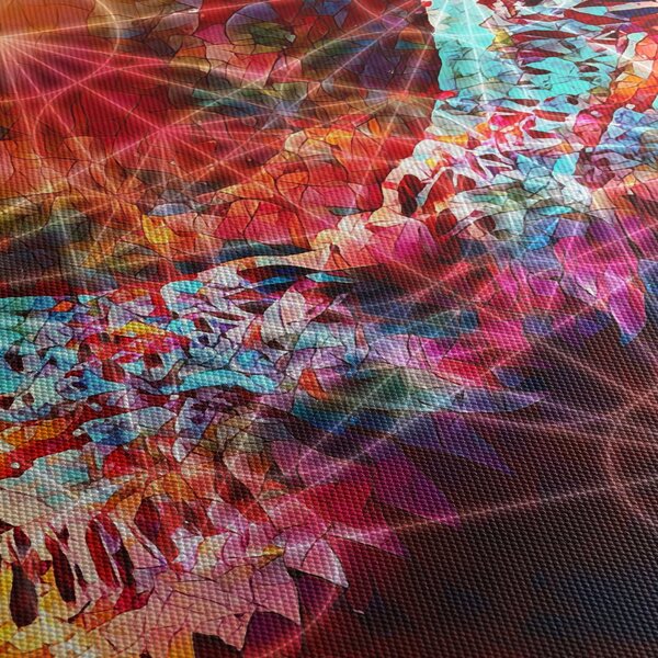 Obraz - Merkaba s křídly, abstrakce (170x50 cm)