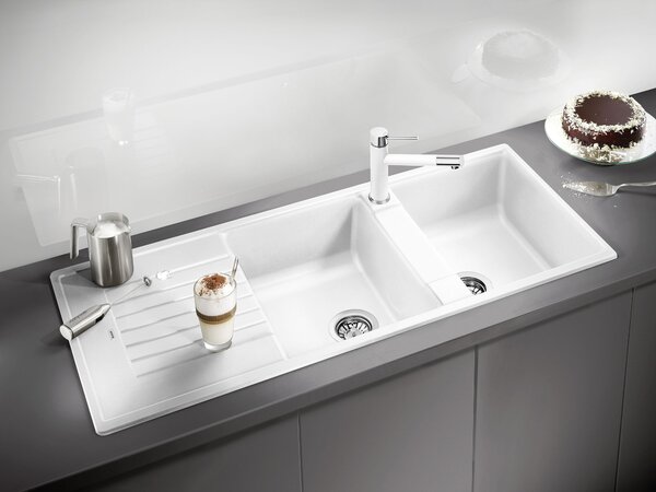 Blanco Zia 8 S, silgranitový dřez 1160x500x190 mm, 2-komorový, antracitová, BLA-515605