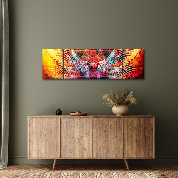Obraz - Merkaba s křídly, abstrakce (170x50 cm)