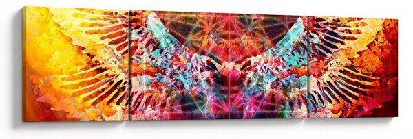 Obraz - Merkaba s křídly, abstrakce (170x50 cm)