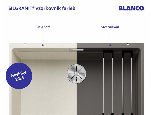 Blanco Subline 400-U, silgranitový dřez pod pracovní desku 400x400x190 mm, 1-komorový, antracitová, BLA-523422