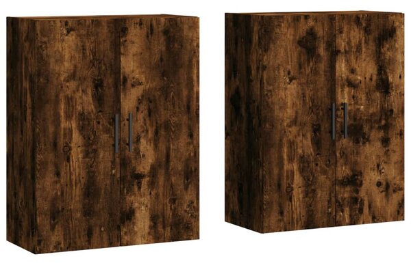 Nástěnné skříňky 2 ks kouřový dub 69,5 x 34 x 90 cm 3195648