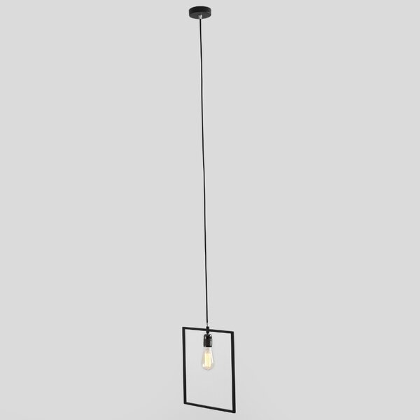 Nordic Design Černé kovové závěsné světlo Paris 35 x 35 cm