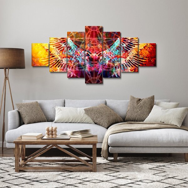 Obraz - Merkaba s křídly, abstrakce (210x100 cm)